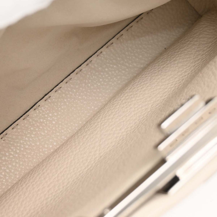 Fendi Off-white Leather Peekaboo 2way Handbag 8BN290-NDU-189-3262 177524