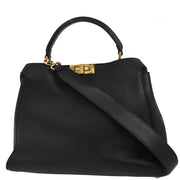 Fendi Black Leather Peekaboo 2way Handbag 8BN300-SMQ-178-0501 177529