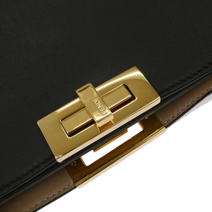 Fendi Black Leather Peekaboo 2way Handbag 8BN300-SMQ-178-0501 177529