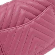 Chanel Pink Lambskin Chevron Mini Classic Square Flap Bag 17 177530