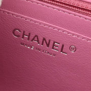 Chanel Pink Lambskin Chevron Mini Classic Square Flap Bag 17 177530