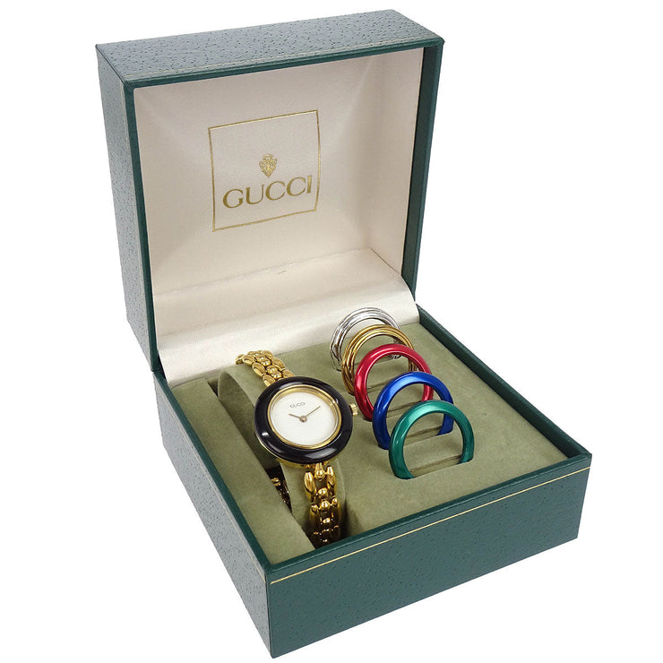 Gucci 11/12.2 Change Bezel Chameleon Quartz Watch SS 177535