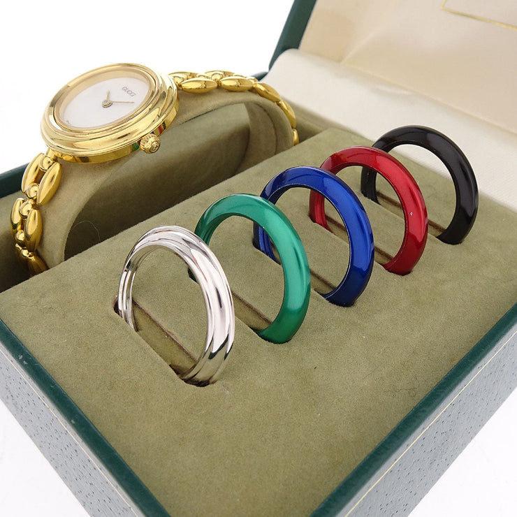 Gucci 11/12.2 Change Bezel Chameleon Quartz Watch SS 177536