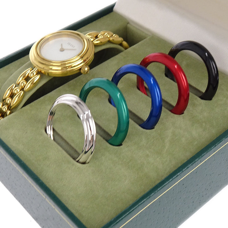 Gucci 11/12.2 Change Bezel Chameleon Quartz Watch SS 177546