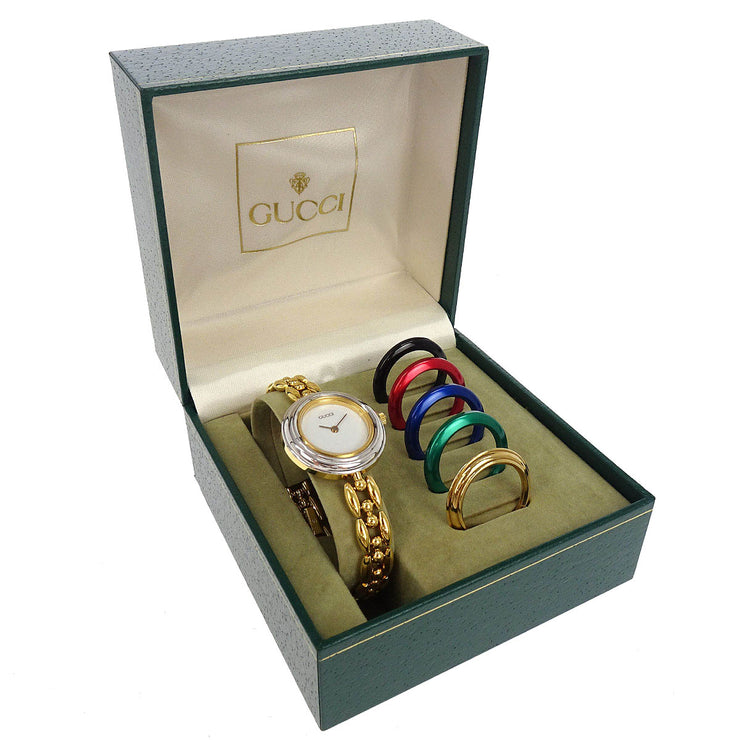 Gucci 11/12.2 Change Bezel Chameleon Quartz Watch SS 177547
