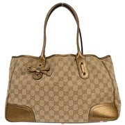Gucci Beige Gold GG Tote Bag 163805 002404 177554