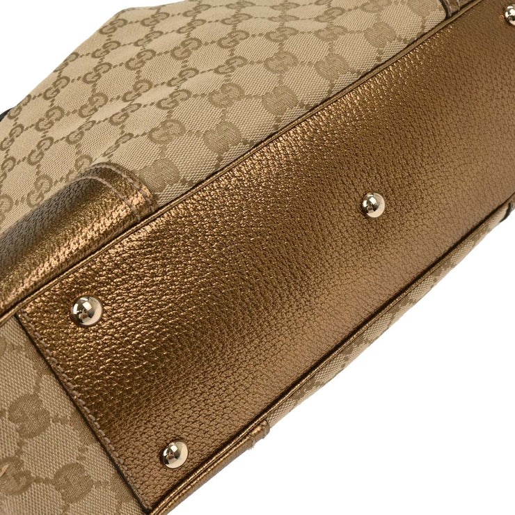 Gucci Beige Gold GG Tote Bag 163805 002404 177554
