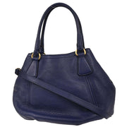 Prada Navy Leather 2way Handbag 8/113 177555