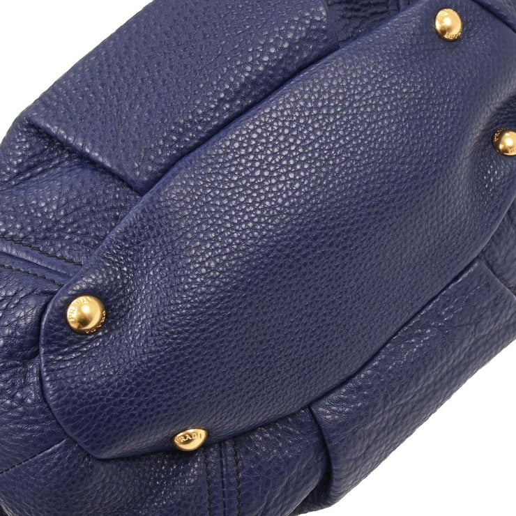 Prada Navy Leather 2way Handbag 8/113 177555
