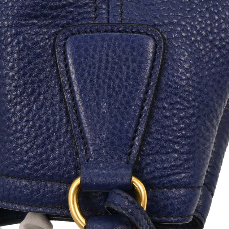 Prada Navy Leather 2way Handbag 8/113 177555