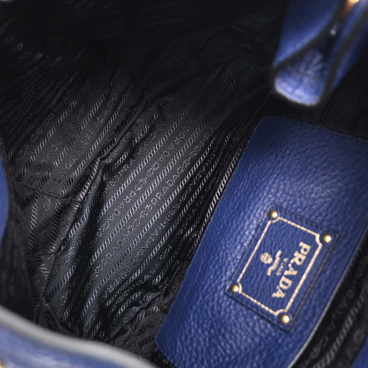 Prada Navy Leather 2way Handbag 8/113 177555