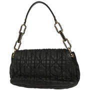 Christian Dior Black Lambskin Cannage Handbag 15-BO-0160 177557
