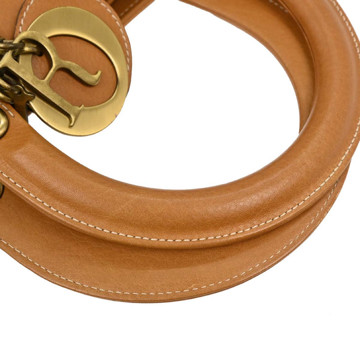 Christian Dior Brown Leather Lady Dior Handbag 05-MA-0023 177558
