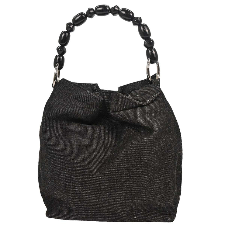 Christian Dior Black Denim Malice Handbag RU0959  177559