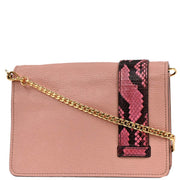 Miu Miu Pink Leather Python Shoulder Bag 154 177561