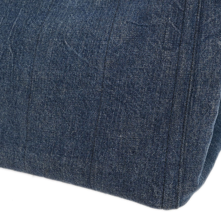 Prada Blue Denim Canapa Tote Handbag 203 177563