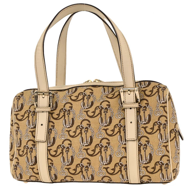 Gucci Beige Canvas Interlocking Handbag 170009 001364 177566
