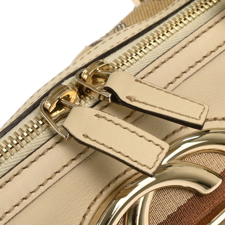 Gucci Beige Canvas Interlocking Handbag 170009 001364 177566