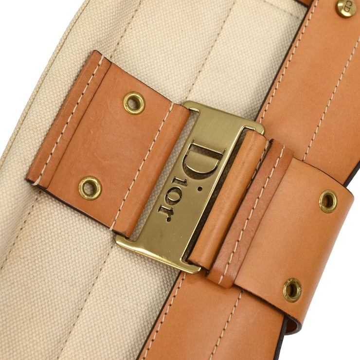 Christian Dior Beige Canvas Street Chic Columbus Shoulder Bag 177573