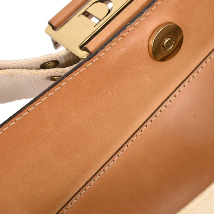 Christian Dior Beige Canvas Street Chic Columbus Shoulder Bag 177573
