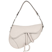 Christian Dior White Leather Saddle Handbag 01RU1003 177577