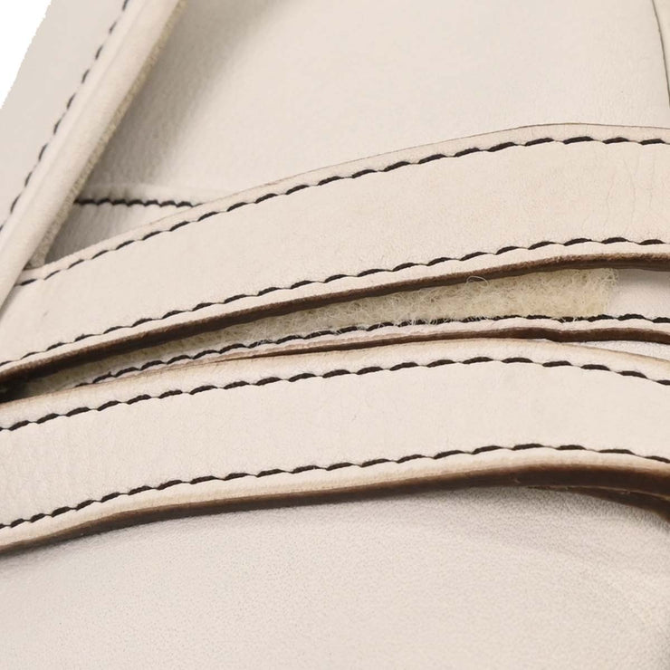 Christian Dior White Leather Saddle Handbag 01RU1003 177577