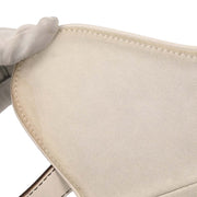 Christian Dior White Leather Saddle Handbag 01RU1003 177577