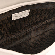 Christian Dior White Leather Saddle Handbag 01RU1003 177577