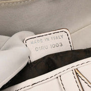 Christian Dior White Leather Saddle Handbag 01RU1003 177577