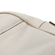 Christian Dior White Leather Saddle Handbag 01RU1003 177577