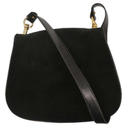 Gucci Black Suede Blondie Shoulder Bag BREV.N.53280 177579