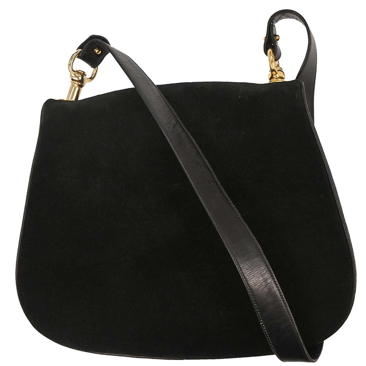 Gucci Black Suede Blondie Shoulder Bag BREV.N.53280 177579