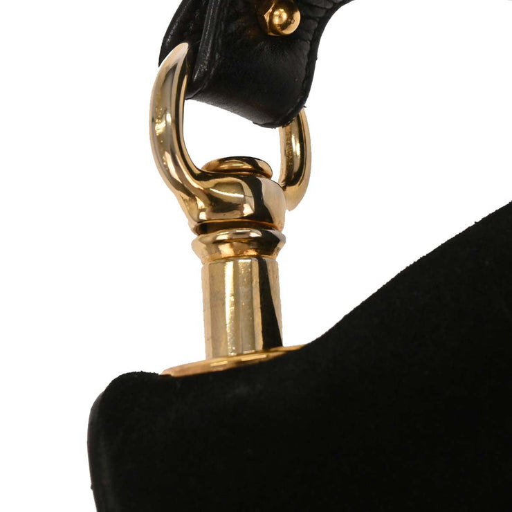 Gucci Black Suede Blondie Shoulder Bag BREV.N.53280 177579