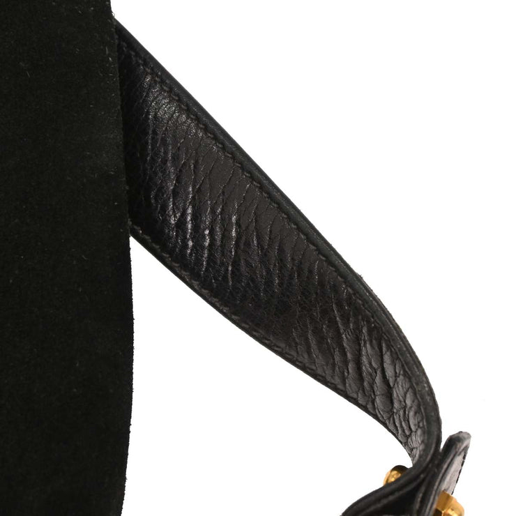 Gucci Black Suede Blondie Shoulder Bag BREV.N.53280 177579