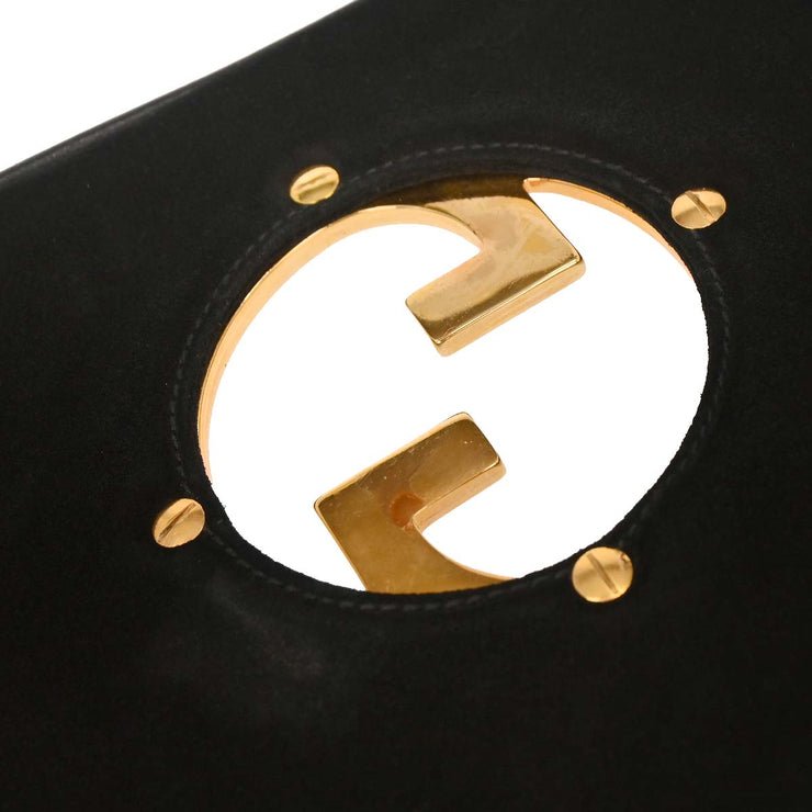 Gucci Black Suede Blondie Shoulder Bag BREV.N.53280 177579
