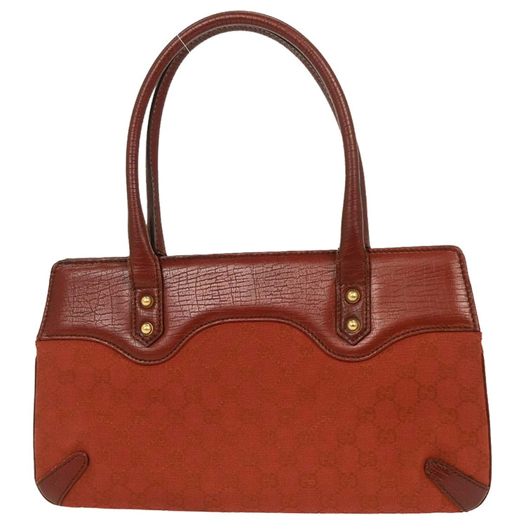 Gucci Red Canvas GG Horsebit Handbag 114013 002058 177580