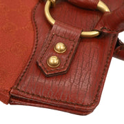 Gucci Red Canvas GG Horsebit Handbag 114013 002058 177580