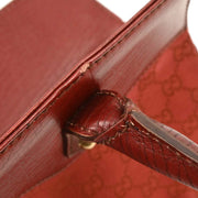 Gucci Red Canvas GG Horsebit Handbag 114013 002058 177580