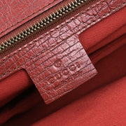 Gucci Red Canvas GG Horsebit Handbag 114013 002058 177580
