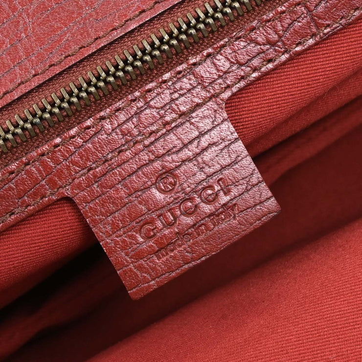 Gucci Red Canvas GG Horsebit Handbag 114013 002058 177580