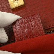 Gucci Red Canvas GG Horsebit Handbag 114013 002058 177580