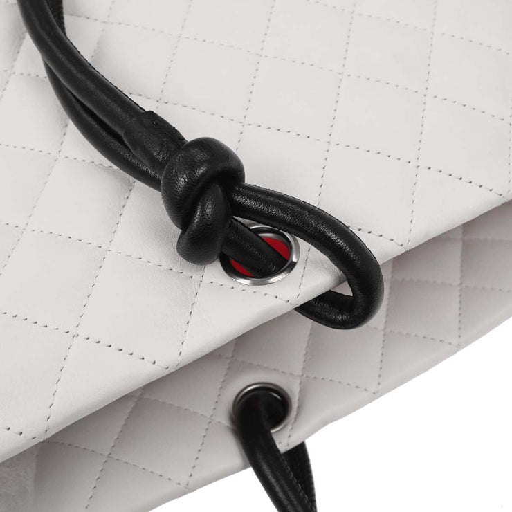 Chanel White Calfskin Cambon Ligne Tote Handbag 177583