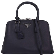 Prada Navy Leather Promenade 2way Shoulder Handbag 231 177589