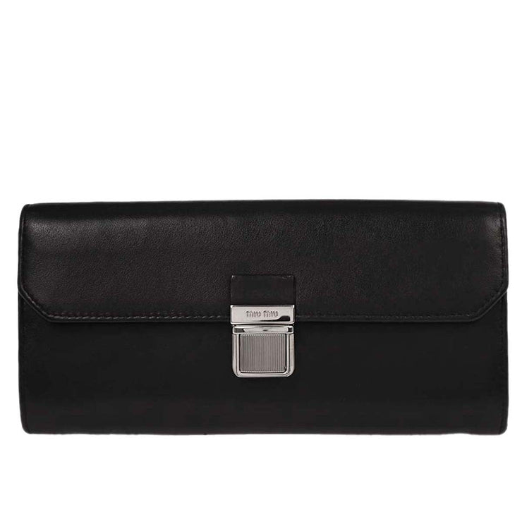 Miu Miu Black Long Wallet 5MH379 177597