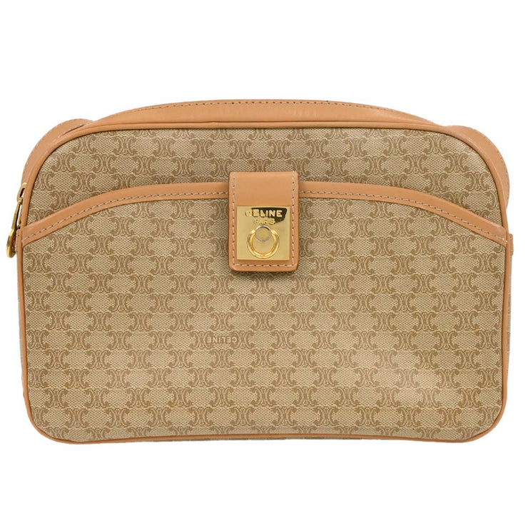 Celine Beige PVC Macadam Shoulder Bag M14 177601