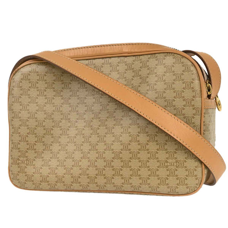 Celine Beige PVC Macadam Shoulder Bag M14 177601