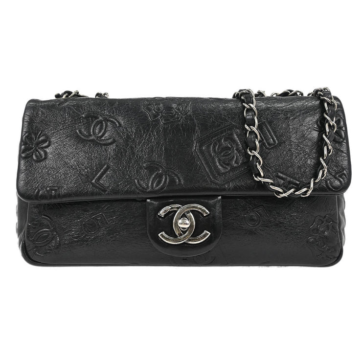 Chanel Black Calfskin Icon Shoulder Bag 177604