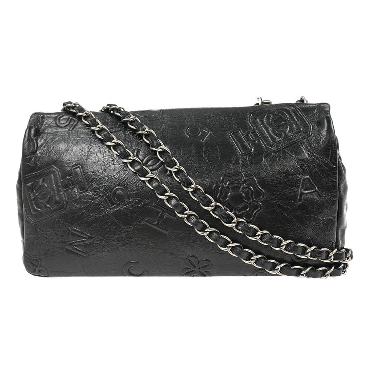 Chanel Black Calfskin Icon Shoulder Bag 177604