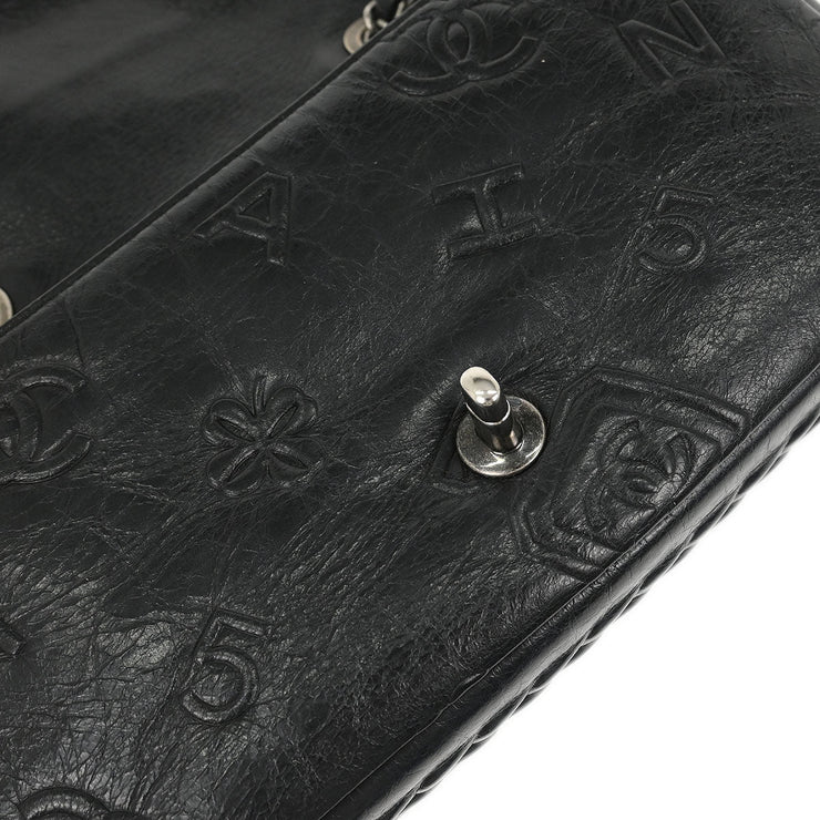 Chanel Black Calfskin Icon Shoulder Bag 177604