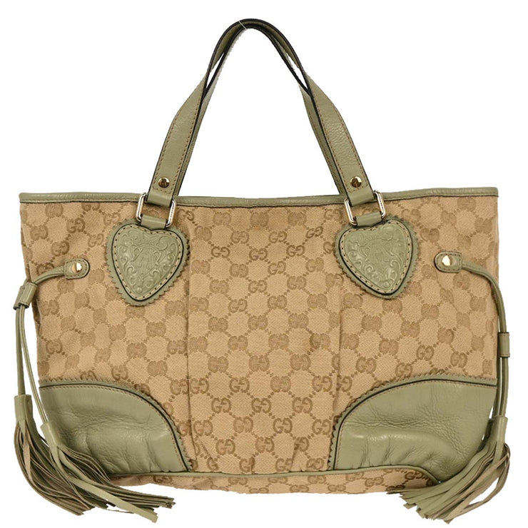 Gucci Beige Canvas GG Tote Handbag 211955 001013 177606